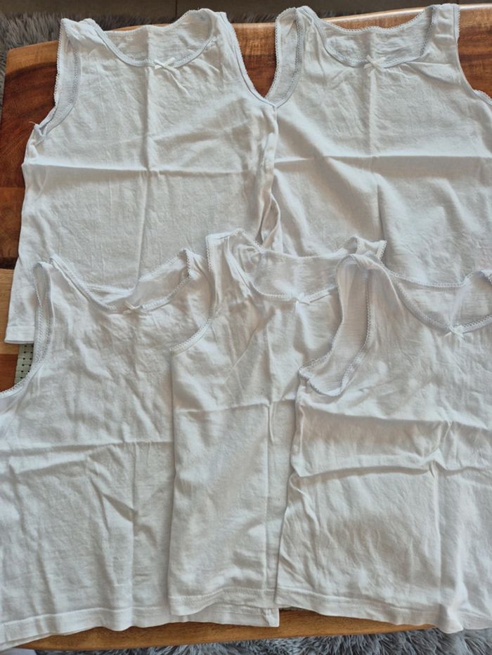 Lot de maillots de corps Fille blanc primark