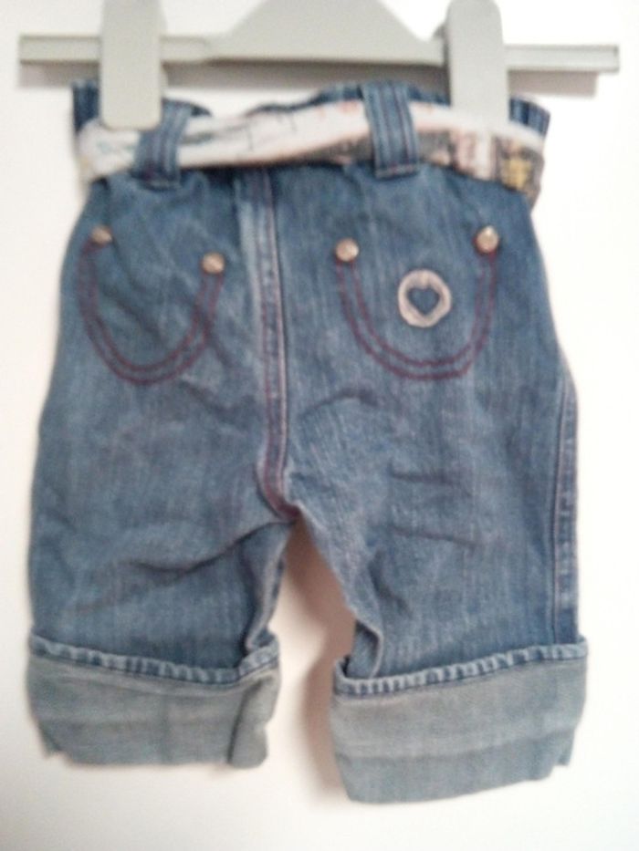 Pantacourt En Jean Bébé Fille Taille 12 Mois Clayeux - photo numéro 2