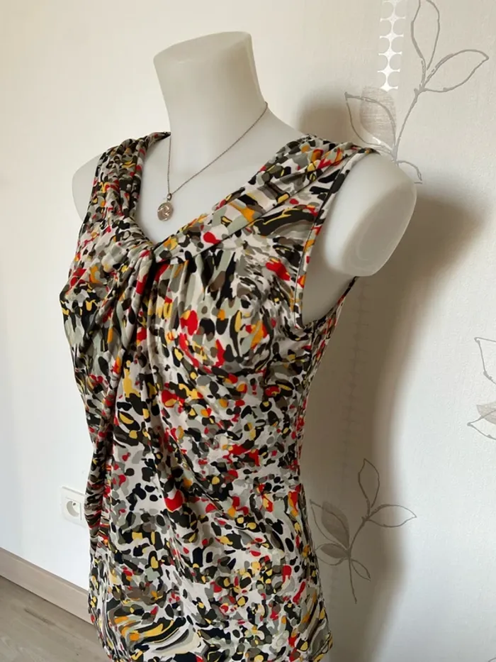 Top imprimé effet drapé Taille 38 - photo numéro 3