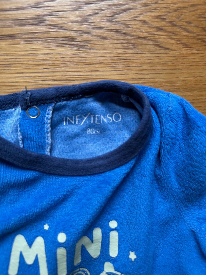 Pyjama Grenouillère Bleu In Extenso Bébé 80 cm – Légèrement Abîmé Sous les Pieds – Réduction sur Lot - photo numéro 5