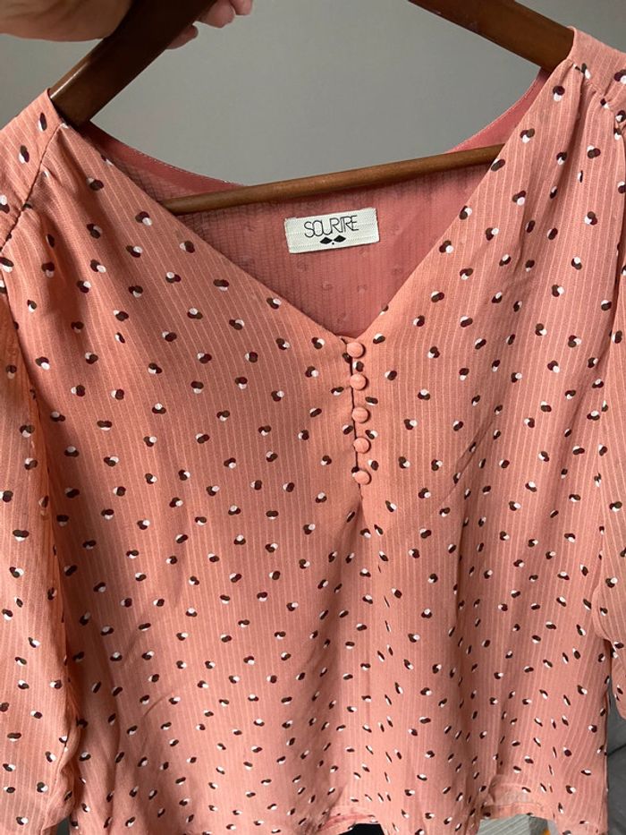 Belle blouse rose saumon - photo numéro 2
