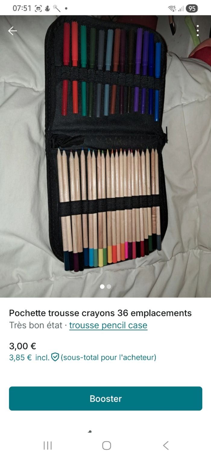 Pochette trousse 36 emplacements