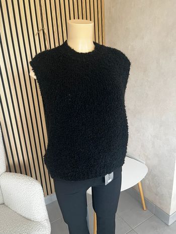 Pull sans manche laine et alpaga