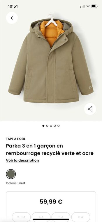 Parka 3 en 1 Tape à l’œil 8 ans