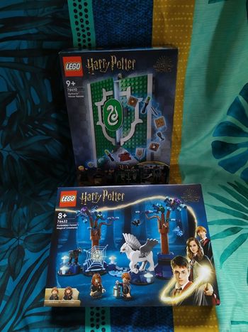 Lego Harry Potter blason de serpentard et forêt magique