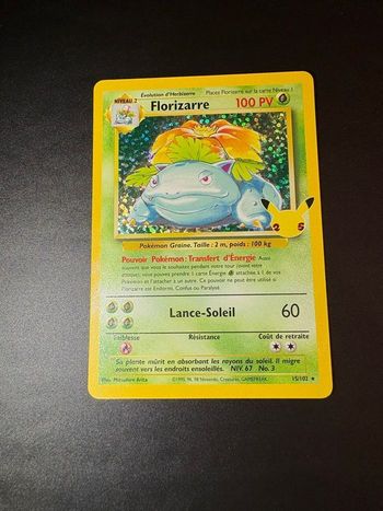 Carte Pokemon Florizarre Set de Base 15/102 EB7.5 Célébrations 25ans Epée et bouclier fr