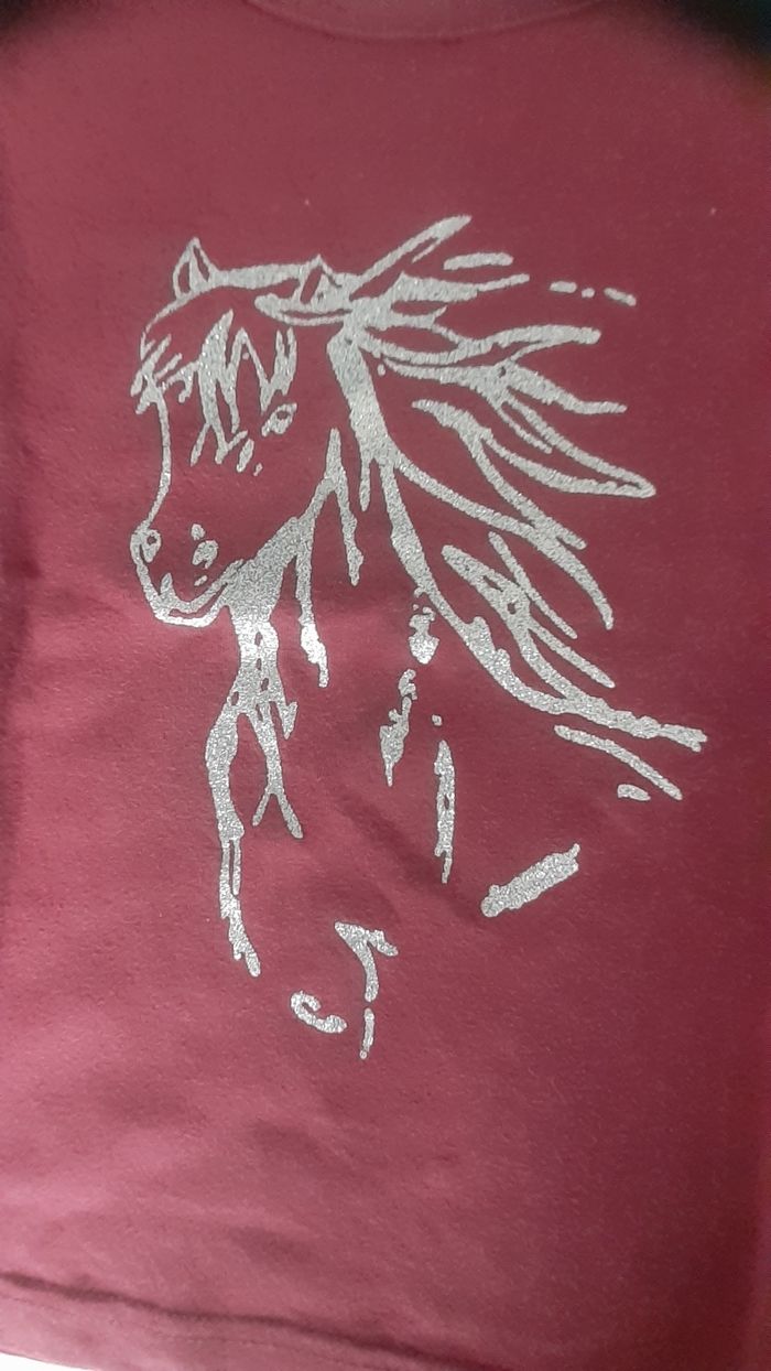 Sweet grenat motif cheval argenté - photo numéro 2