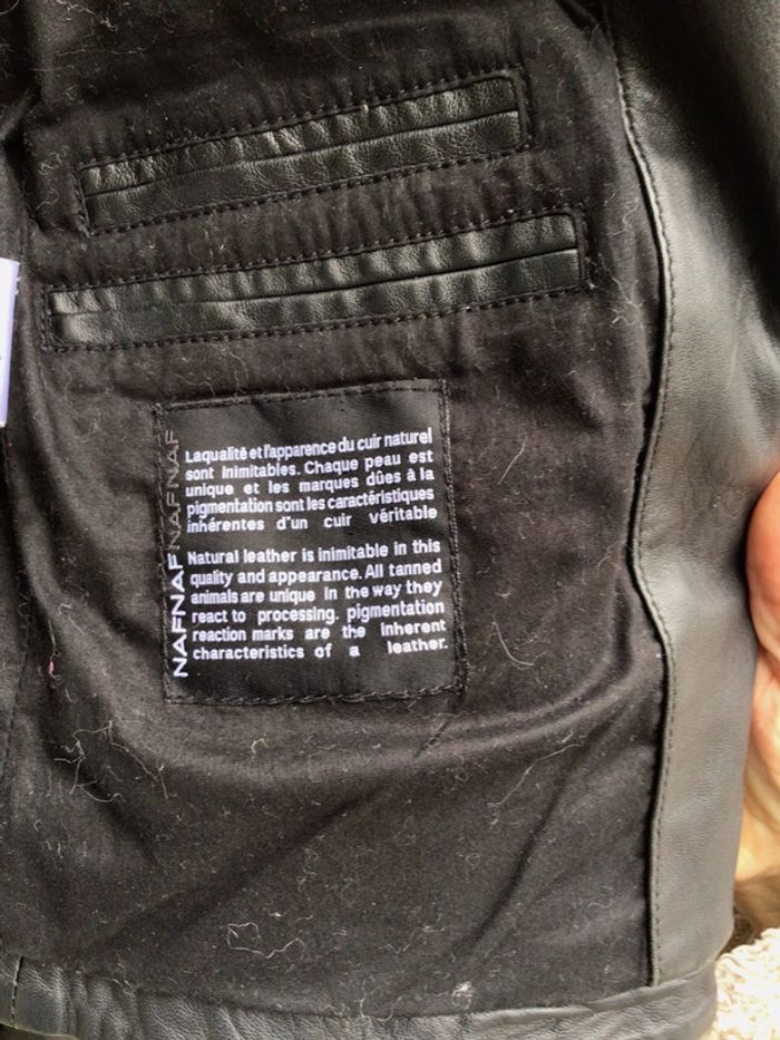 Veste en cuir -  Nafnaf - photo numéro 5