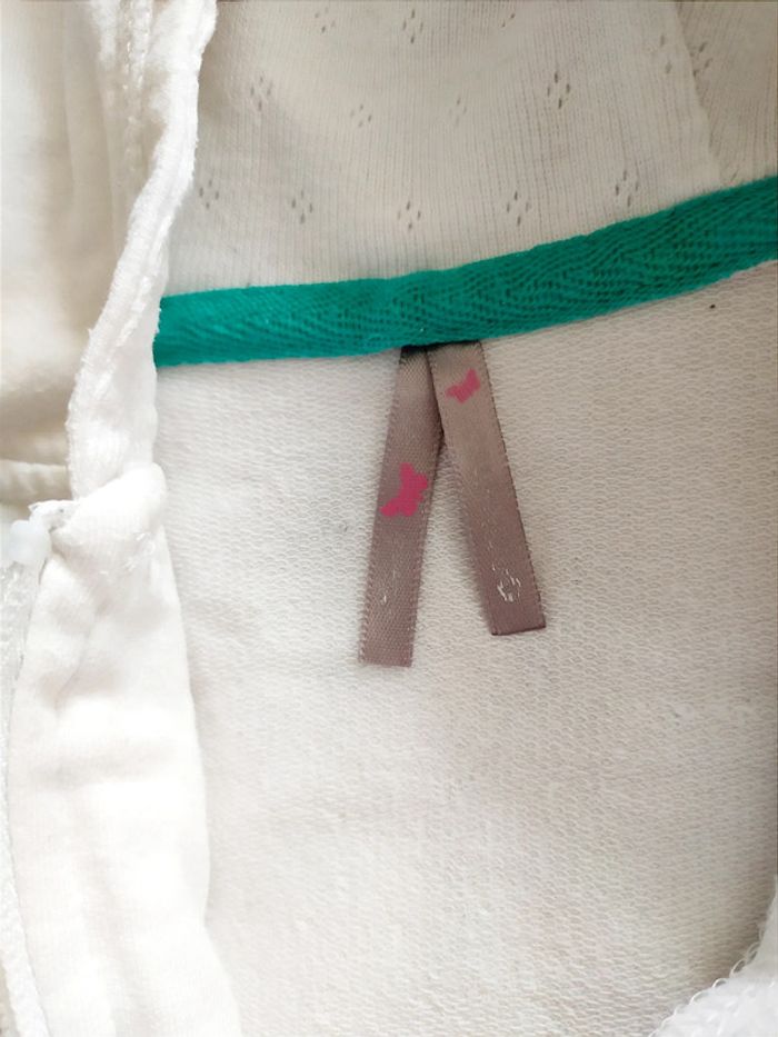 Sweat Zip à capuche Orchestra 3 ans en coton blanc - photo numéro 4