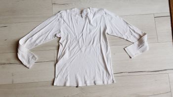 Vêtement mixte garçon fille tee-shirt manches longues blanc 12 ans