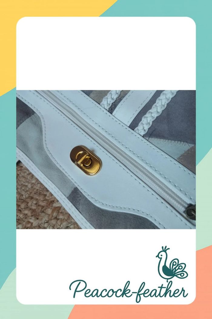 Sac à main cuir patchwork avec porte monnaie - photo numéro 11
