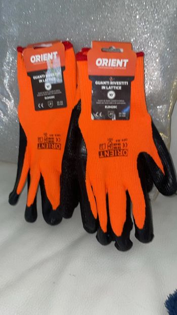 Lot de 2 Paires de Gants de Travail / Gants de Jardinage Orient Neufs -