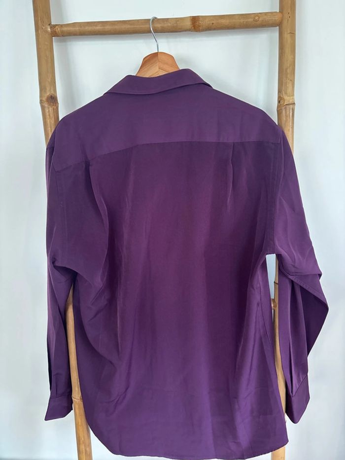 Chemise violet foncé jean chatel taille L 39/40 - photo numéro 6