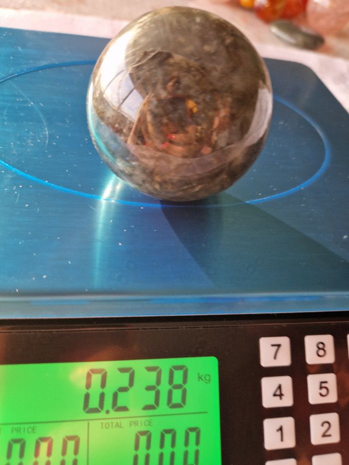 Sphère labradorite de Madagascar 238g neuve - photo numéro 10