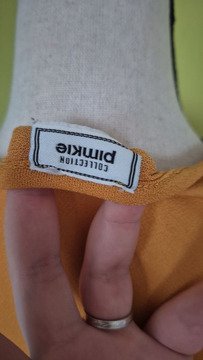 Body Cache-Cœur Jaune Moutarde Dentelle - photo numéro 4