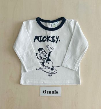 Haut manche longue - bébé garçon- Mickey - taille 6 mois