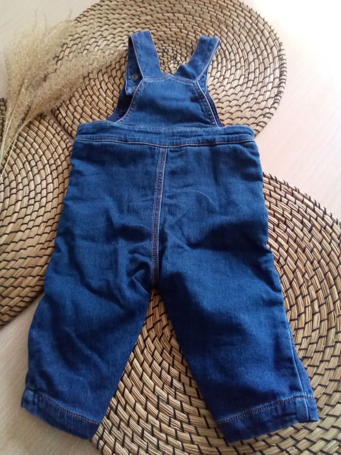 Ensemble salopette jean + tee shirt marin Terre de Marins taille 6 mois - photo numéro 6