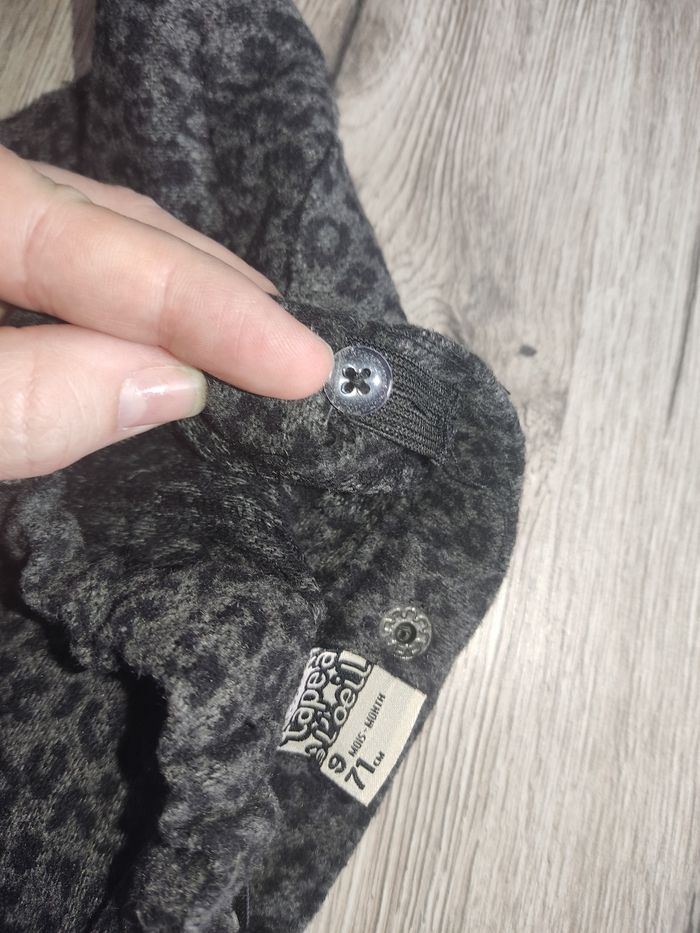Short épais léopard gris et noir taille réglable 9 mois Tape à l'Oeil - photo numéro 3