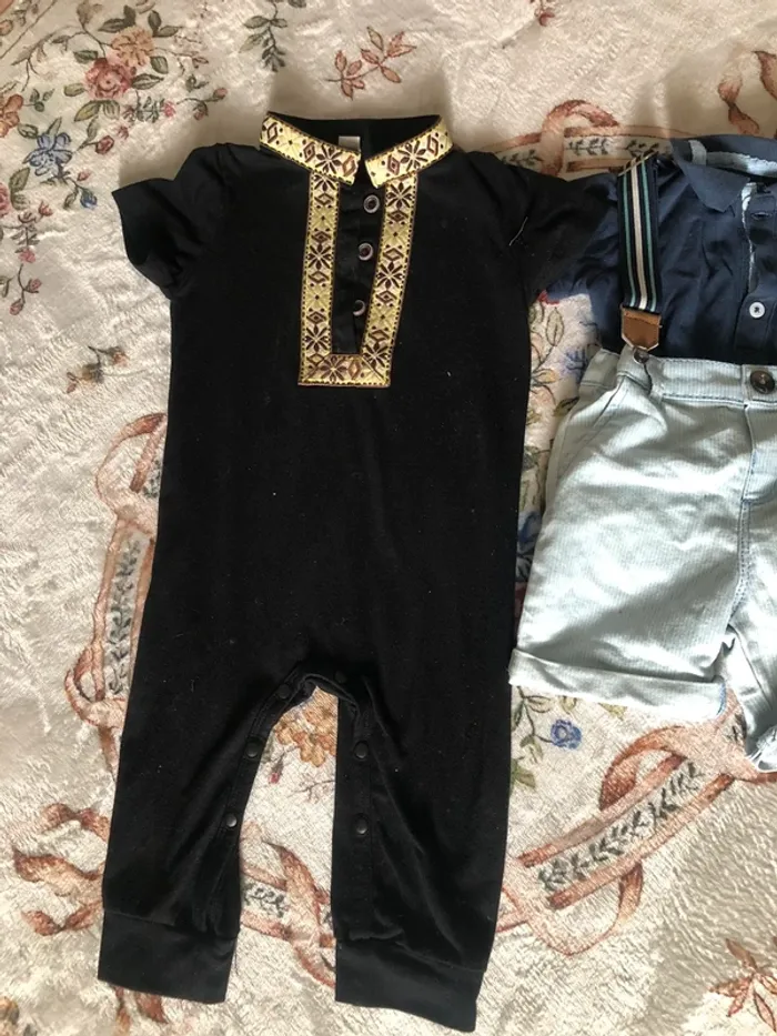Lot de 2 ensembles bébé garçon 9-12 mois été - photo numéro 3