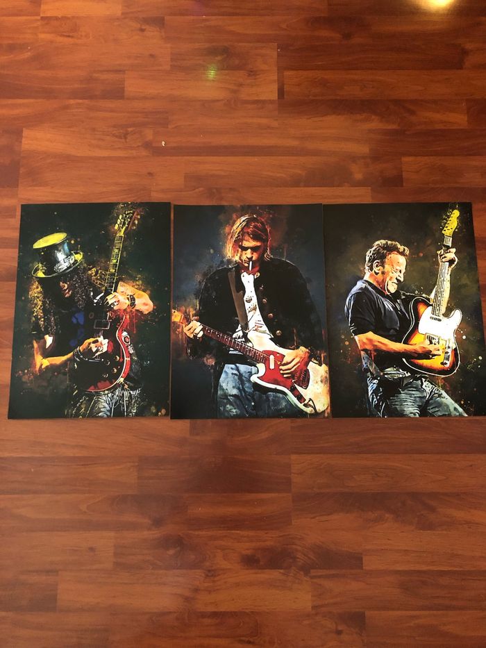 Affiche poster Curt Kobain - Stringsteen - Guns & Roses 🌹