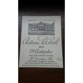etiquette de vin chateau le crock saint estephe 1979 -