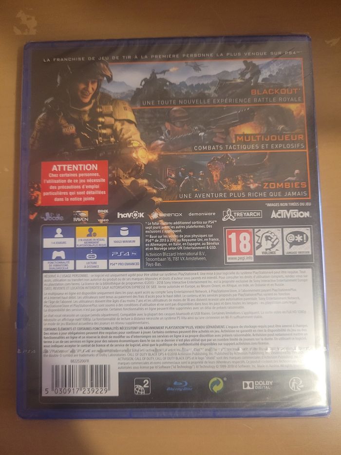 Jeu ps4 Calle of Duty OPS- Neuf sous blister - photo numéro 2