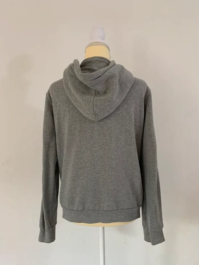 Sweat à capuche zippé gris Brooklyn & Twentythree – Taille L - photo numéro 3
