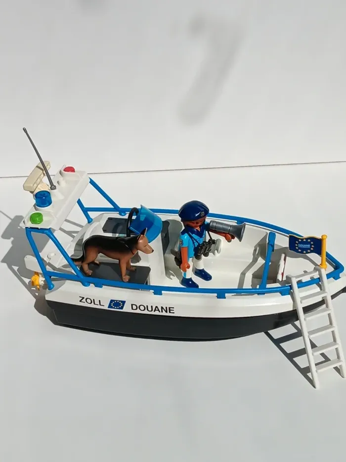 Lot figurines playmobil bateau zoll douane - photo numéro 2