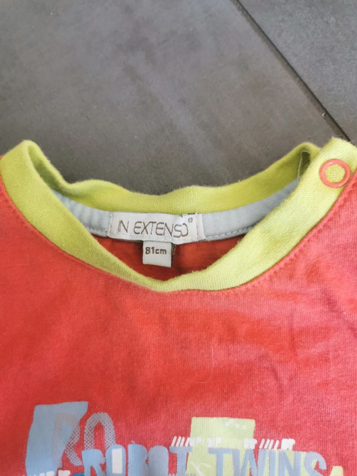 Tee-shirt manches courtes robots in extenso 18 mois - photo numéro 3
