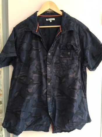 Chemise camouflage bleue XXL