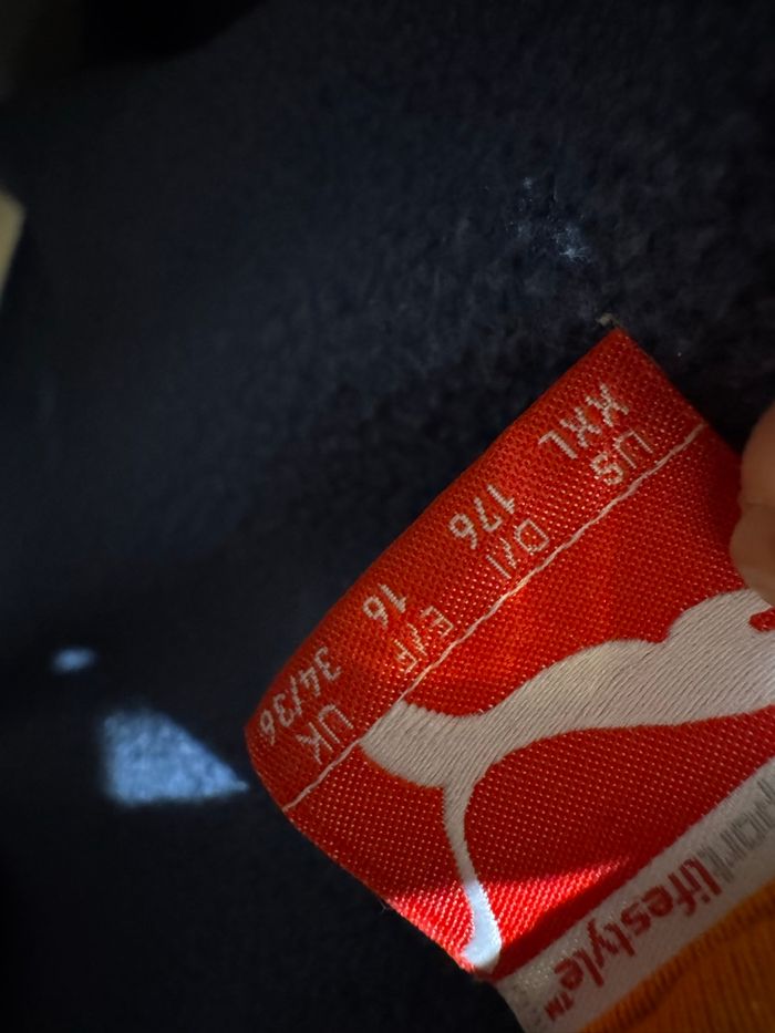 sweat-shirt à capuche bleu, orange, Puma, - photo numéro 6