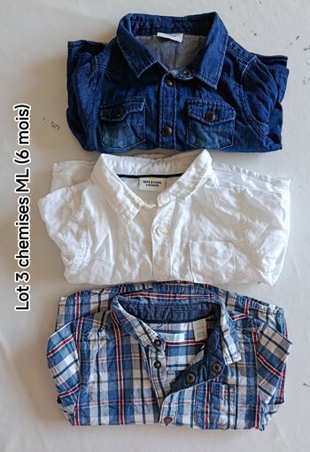 Lot chemises ML (6 mois)