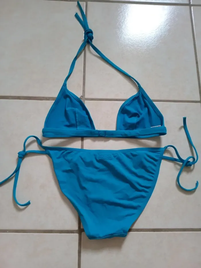 Maillot de bain 2 pièces Eres turquoise taille S - photo numéro 2