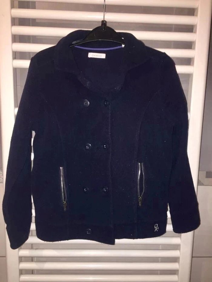 Caban polaire marine Okaidi taille 8 ans en tbe à 5 euros