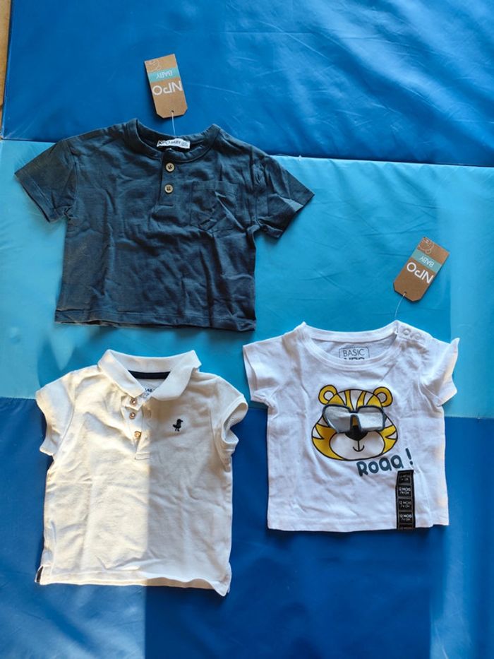 2 t-shirts 1 polo 12 mois