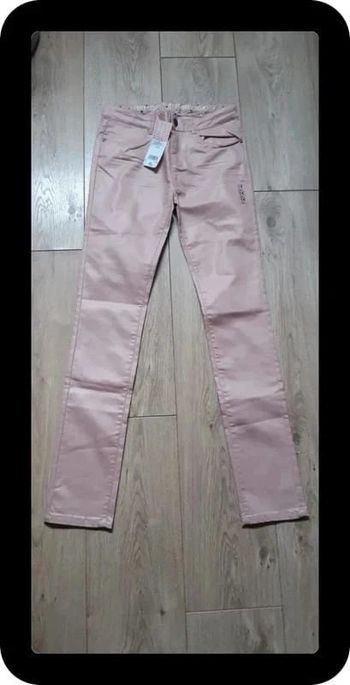 Pantalon skinny tape à l'oeil rose pailleté 14 ans neuf avec étiquette