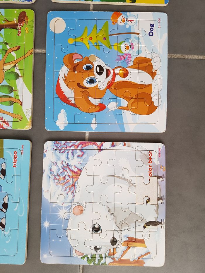 Lot de 10 puzzles en bois, propres ( 7 en très bon état, 3 en bon état), très propres - photo numéro 7