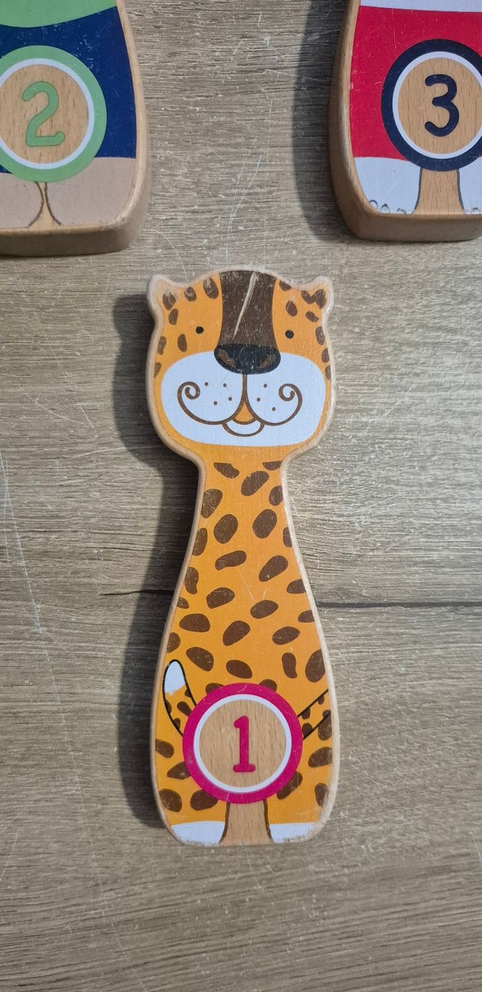 Jeu de quilles en bois animaux - photo numéro 3