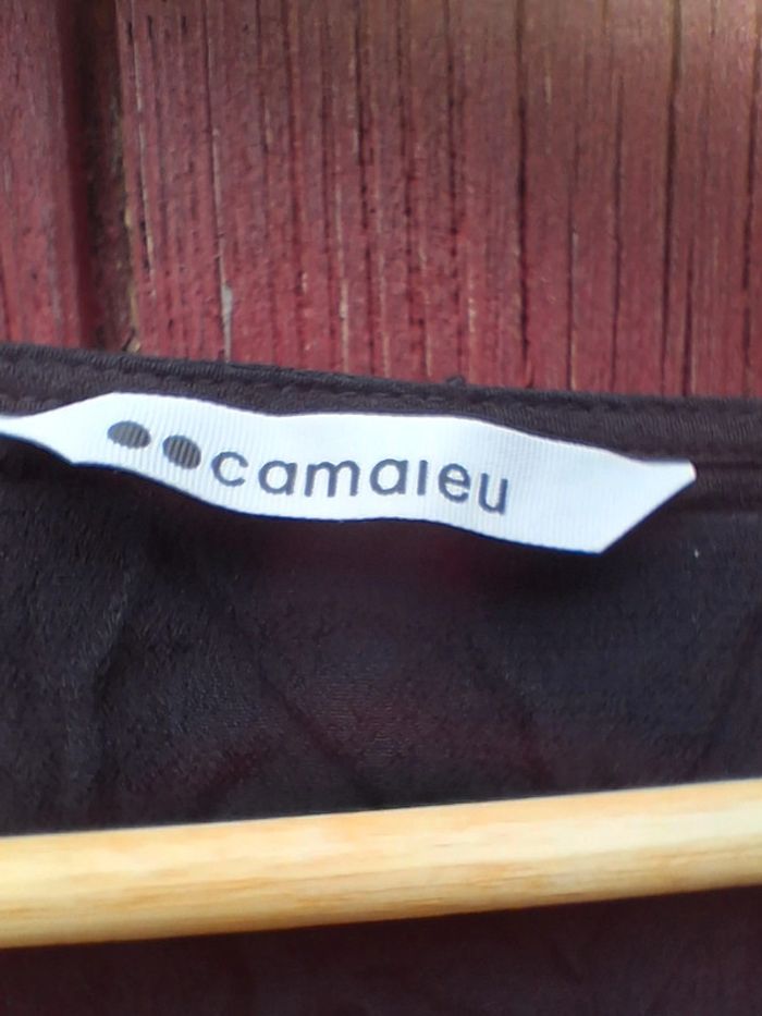 Chemisier manches longues Camaïeu noir taille 38 - photo numéro 5