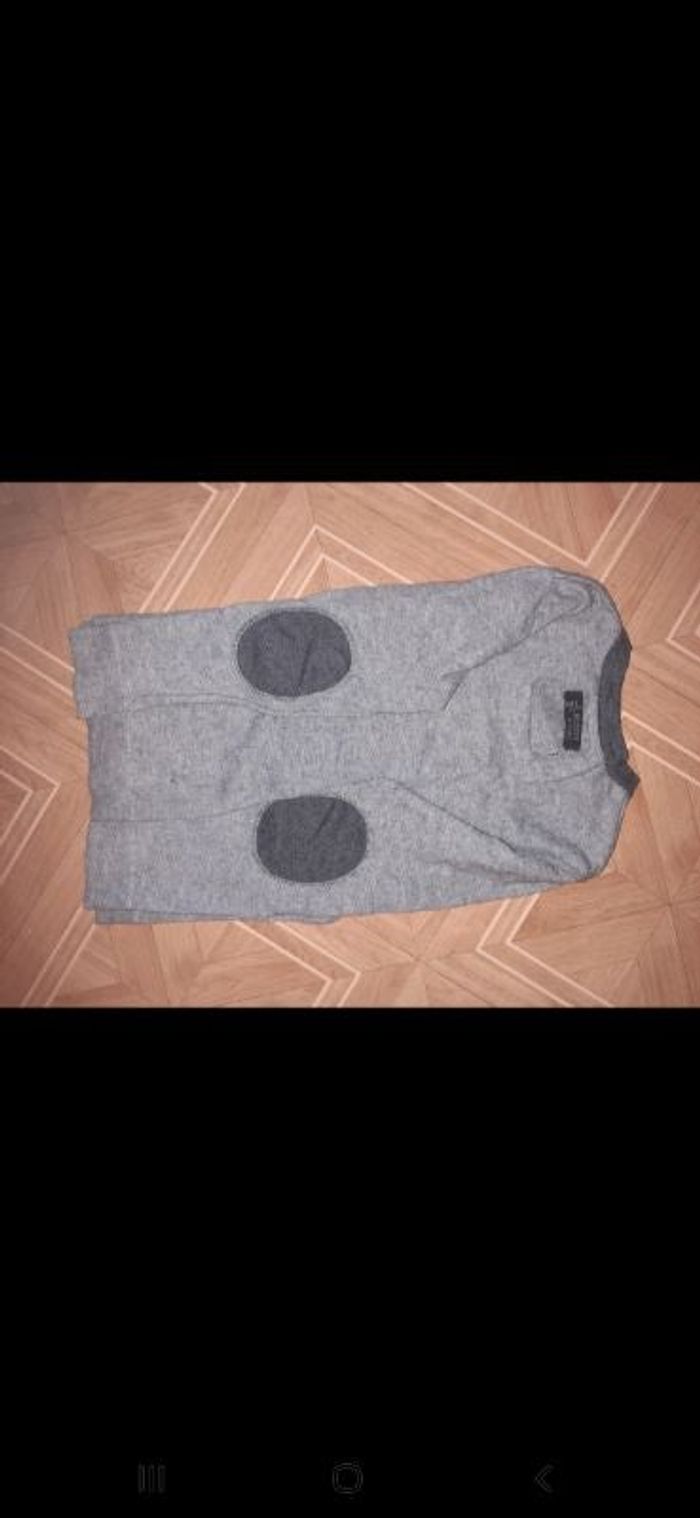 Pull OKAIDI 8 A gris jacquart