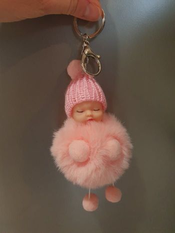 Porte clés bébé rose