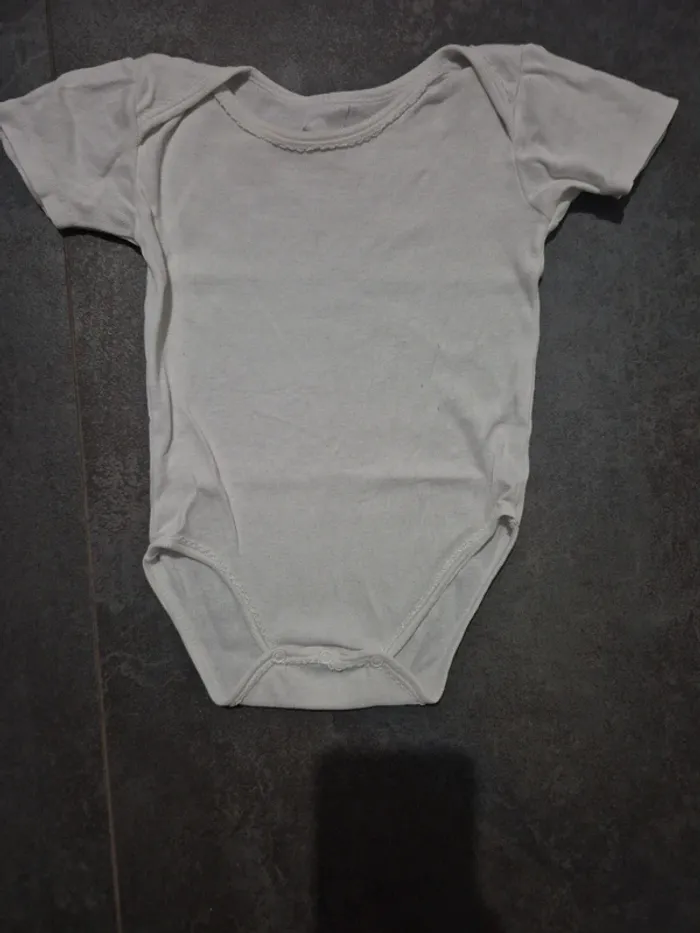 Lot 6 bodies manches courtes taille 12 mois bébé fille - photo numéro 7