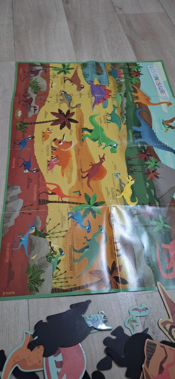 🦖 Pochette aimantée dinosaures – 30 aimants + poster – 3 ans et + - photo numéro 4