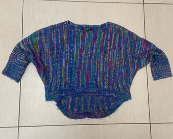 Pull chauve souris multicolore