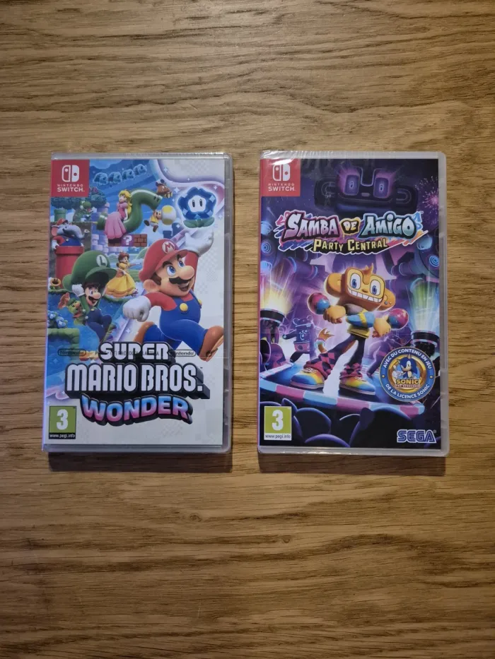 Lot de 2 jeux nintendo switch super Mario Bros wonder + Samba de Amigo neuf Fr