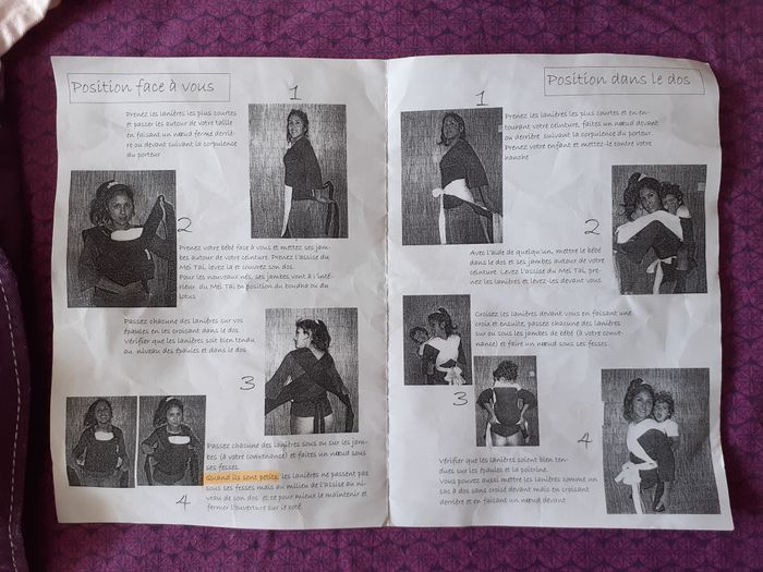 Echarpe de portage - Porte bébé : Ti-Wawita - photo numéro 4