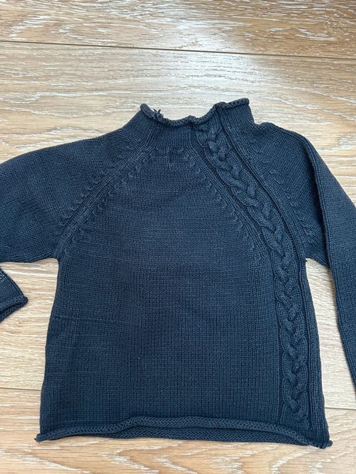 Pull bleu marine timberland coton - côtelé - taille 3 ans - photo numéro 6