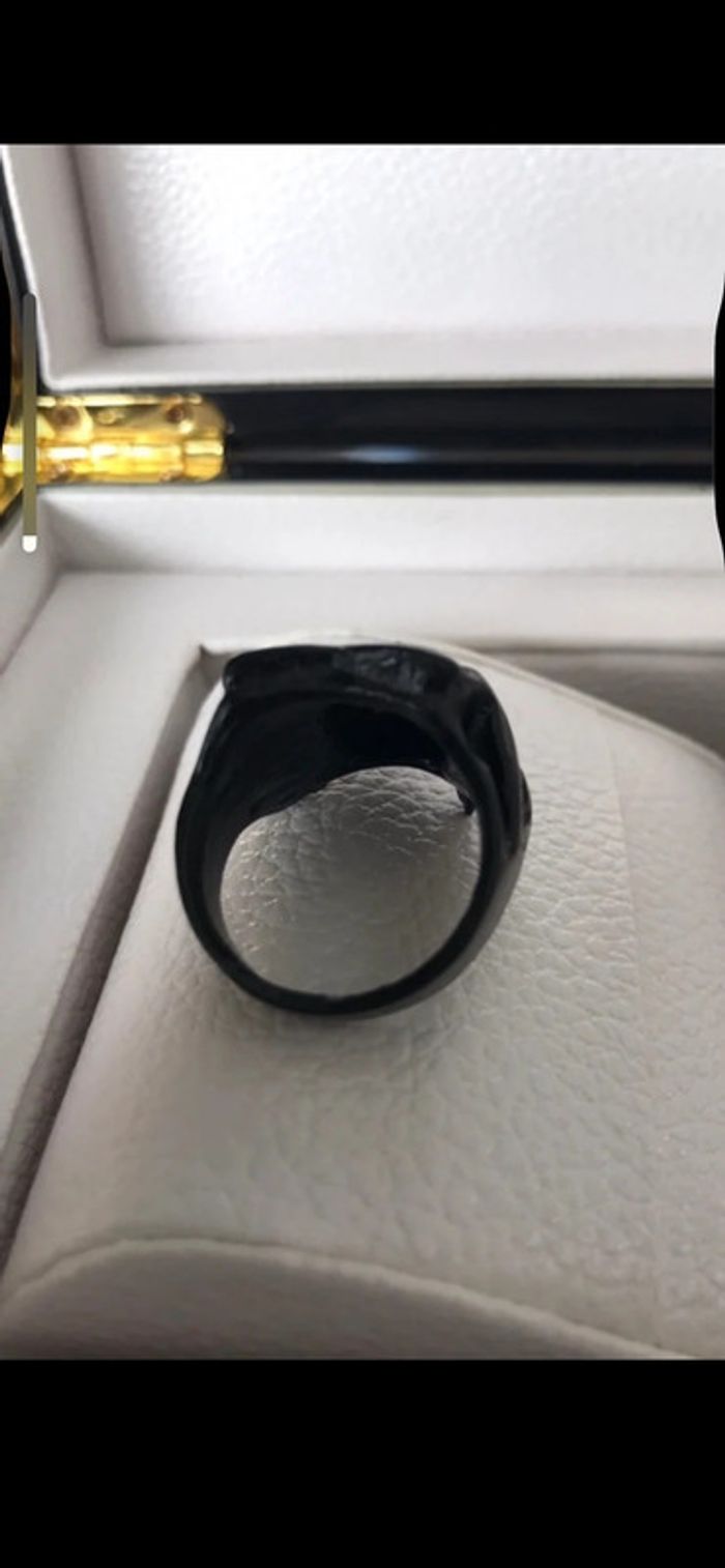 Magnifique bague noire pour homme  gothique, taille 60 - photo numéro 12