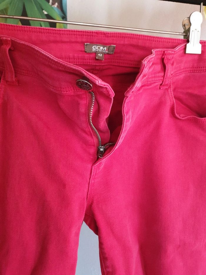 Jean droit rouge - photo numéro 4