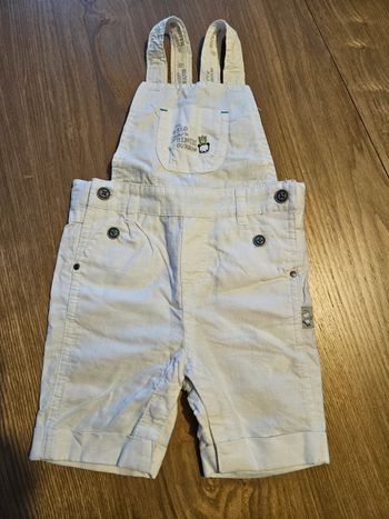 Salopette beige en lin 6mois